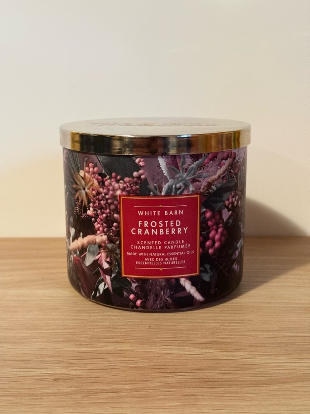 White Barn Frosted Cranberry Scented Candle - Pink/Berry *NEW